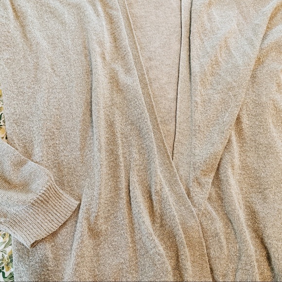 Cream sparkly long and light cardigan - Picture 3 of 4